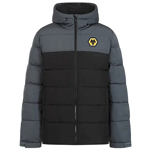 Wolverhampton Wanderers Shop | Essentials Padded Jacket – Black Wolverhampton Wanderers Merchandise